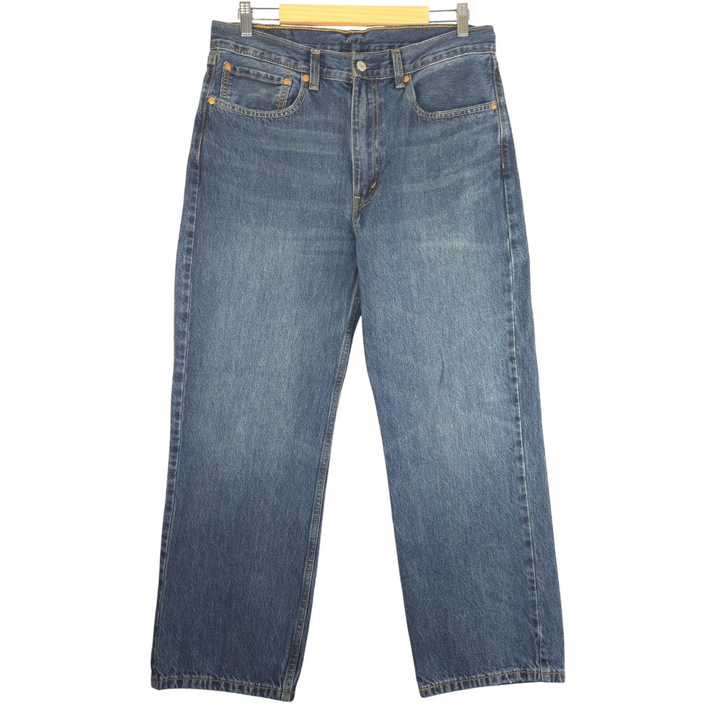 Levi Strauss 565 Jeans Mens Blue Straight Leg‎ Denim Pants 34x30 (Fits 34x28)